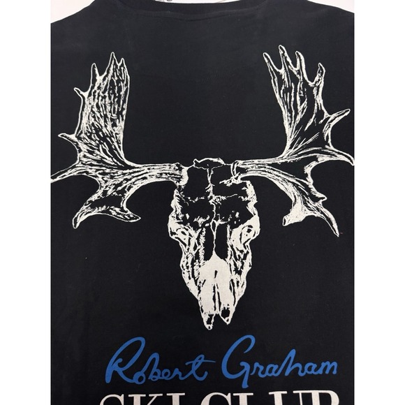 NWT Robert Graham HIT THE SLOPES Ski Club Skull Sweatshirt Black Men's XL $158 - Picture 15 of 15